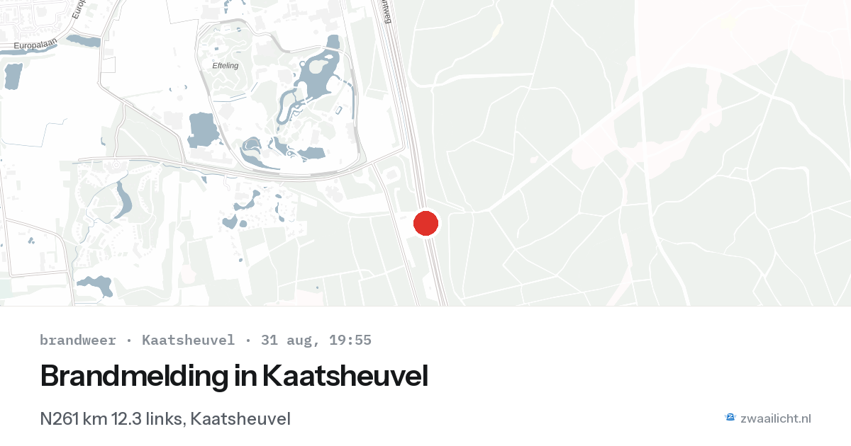 Brandmelding in Kaatsheuvel — 31 aug 2026
