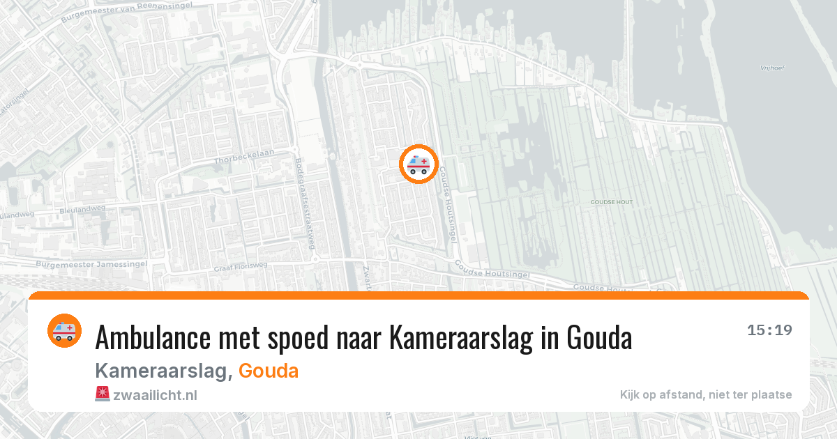 Ambulance met spoed naar Kameraarslag in Gouda — 28 jun 2026