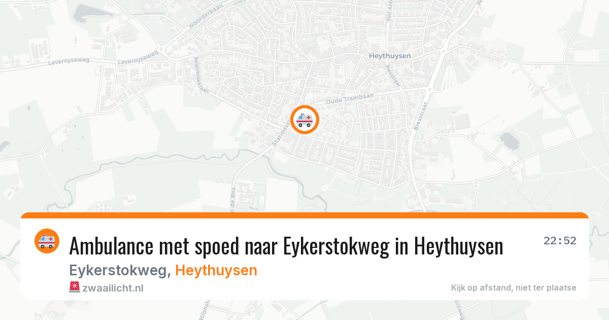 Ambulance met spoed naar Eykerstokweg in Heythuysen — 27 jul 2026