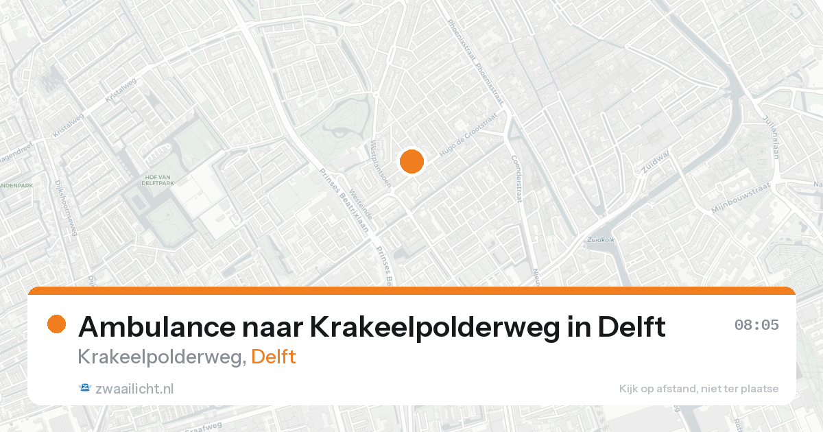 Ambulance naar Krakeelpolderweg in Delft — 3 mei 2026