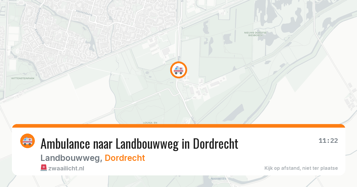Ambulance naar Landbouwweg in Dordrecht — 10 aug 2026