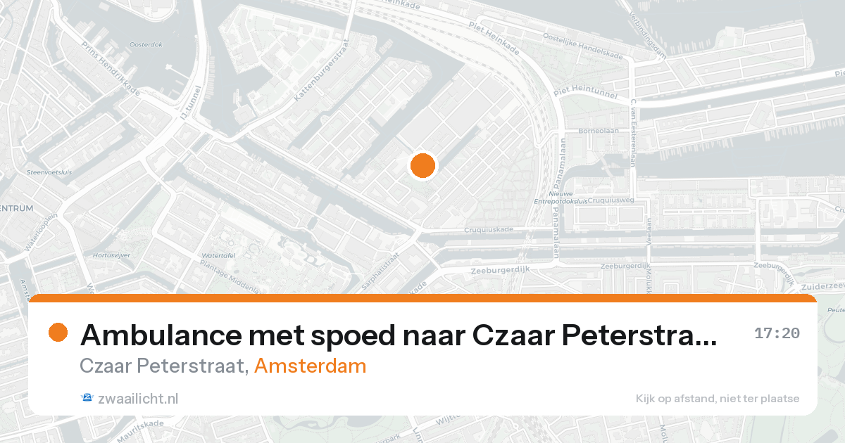 Ambulance met spoed naar Czaar Peterstraat in Amsterdam — 30 jan 2026