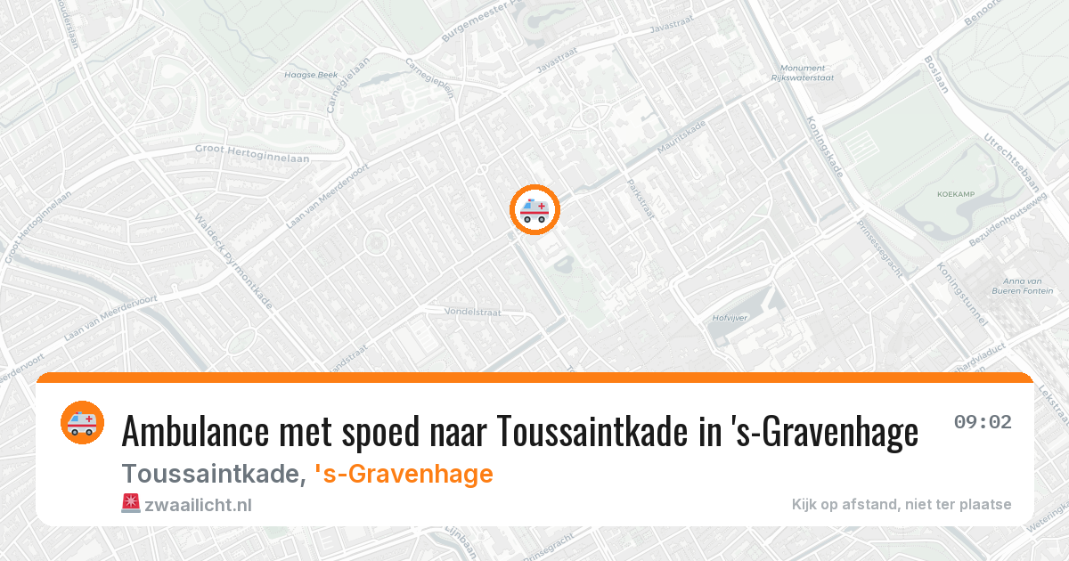 Ambulance met spoed naar Toussaintkade in 's-Gravenhage — 5 aug 2026