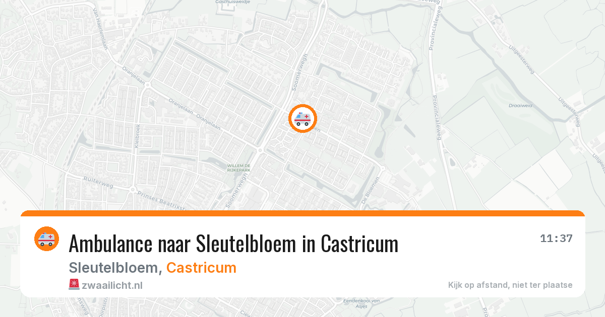 Ambulance naar Sleutelbloem in Castricum — 9 jun 2026