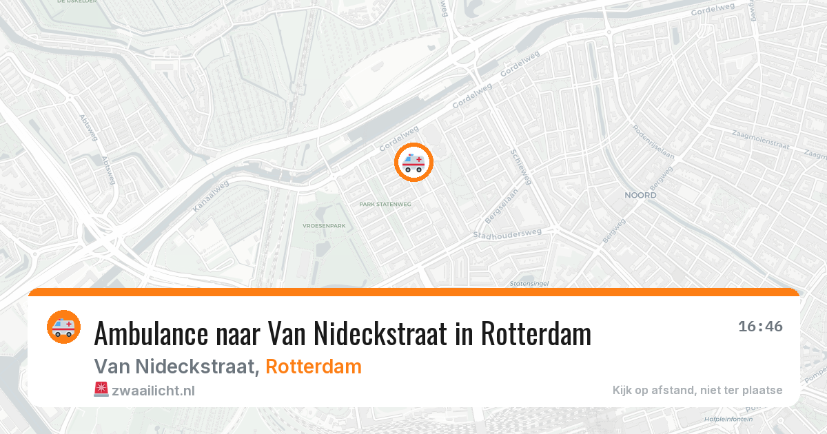 Ambulance naar Van Nideckstraat in Rotterdam — 29 jun 2026