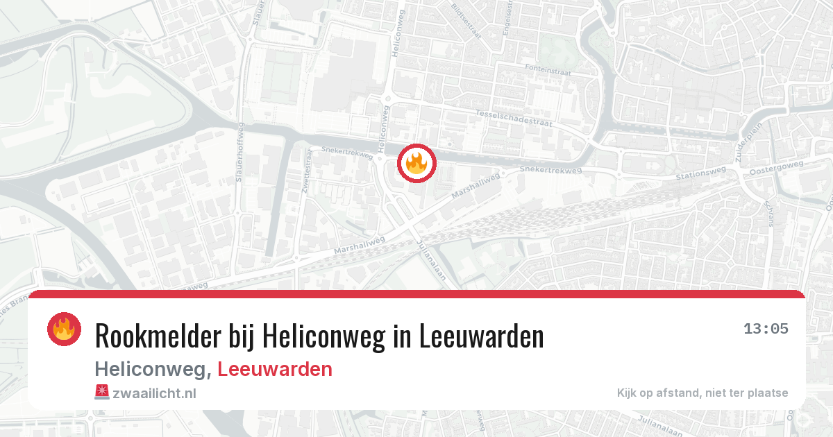 Rookmelder bij Heliconweg in Leeuwarden — 5 jul 2026