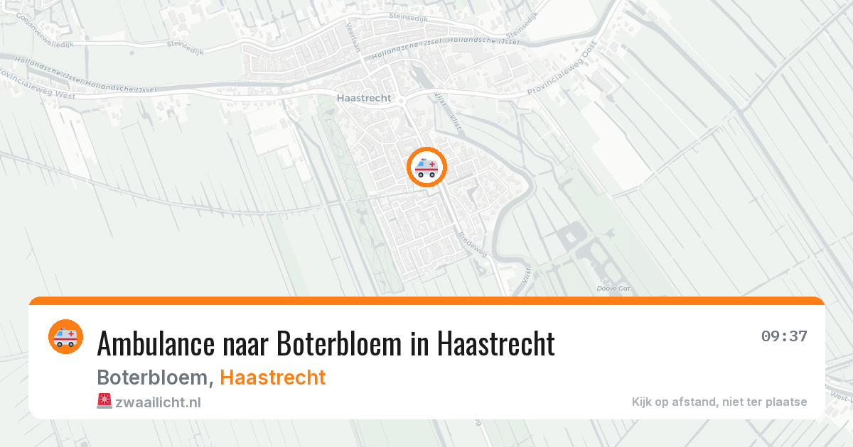 Ambulance naar Boterbloem in Haastrecht — 29 mei 2026