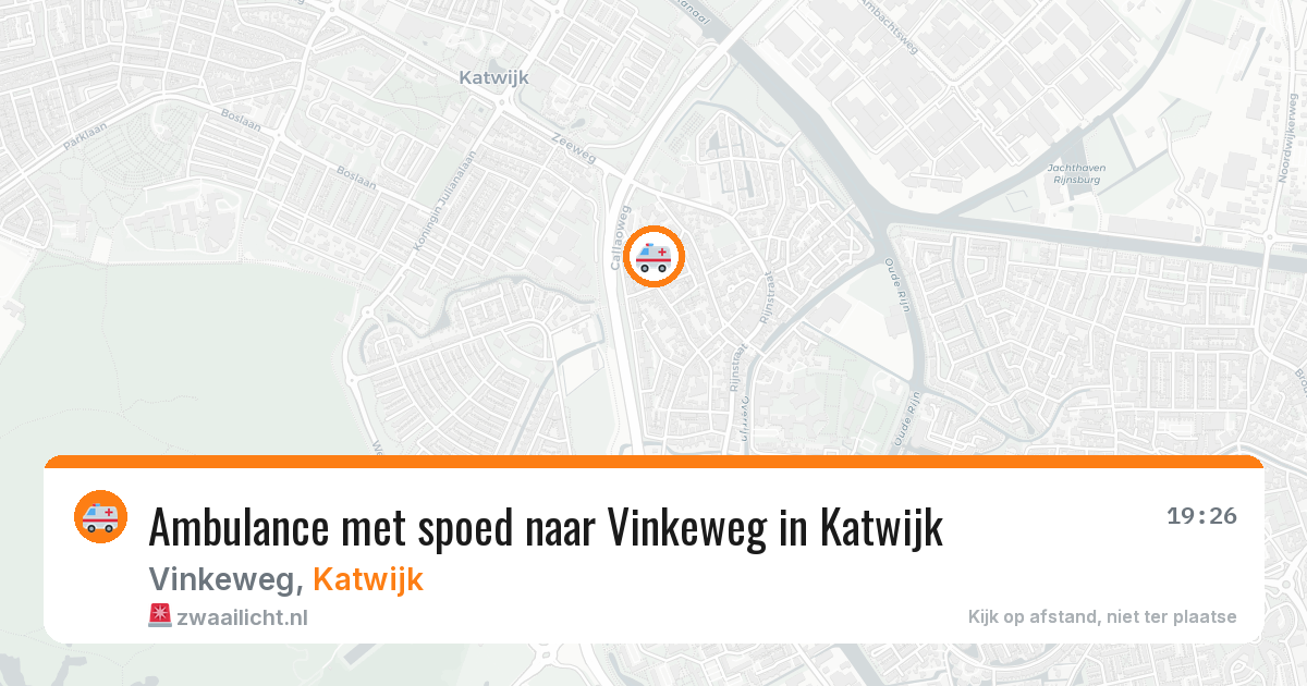Ambulance met spoed naar Vinkeweg in Katwijk — 31 mrt 2026