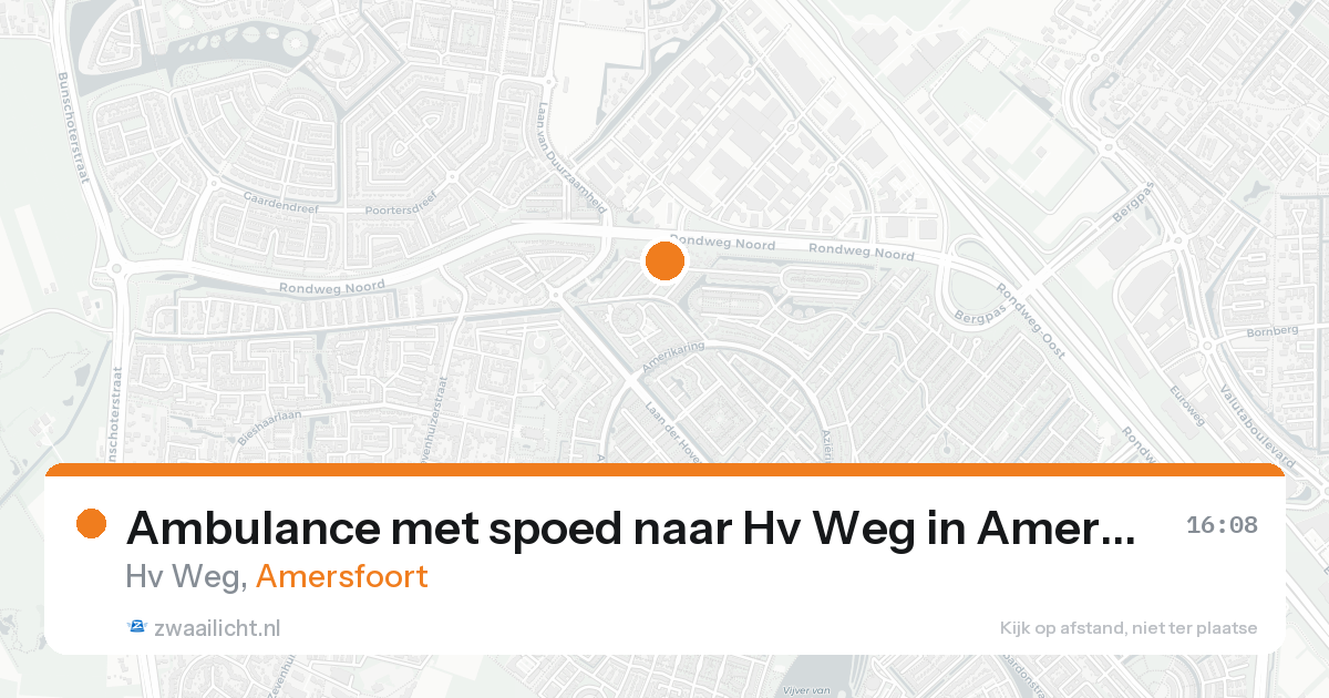 Ambulance met spoed naar Hv Weg in Amersfoort — 22 aug 2026