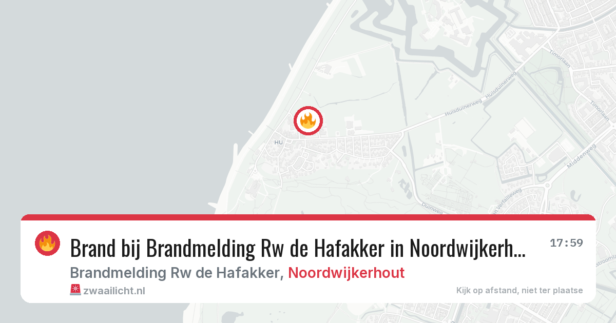 Brand bij Brandmelding Rw de Hafakker in Noordwijkerhout — 24 mei 2026