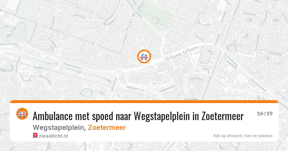 Ambulance met spoed naar Wegstapelplein in Zoetermeer — 14 jun 2026