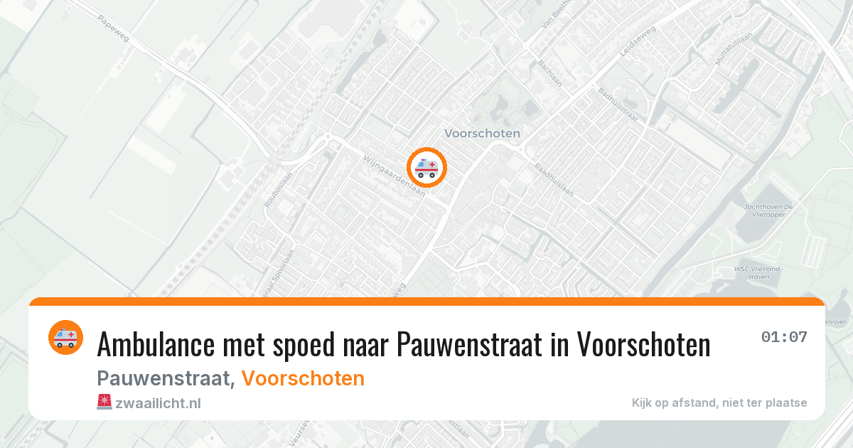Ambulance met spoed naar Pauwenstraat in Voorschoten — 2 jun 2026
