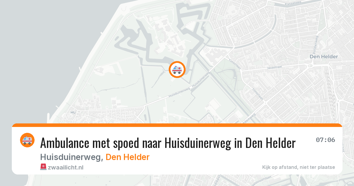 Ambulance met spoed naar Huisduinerweg in Den Helder — 15 apr 2026