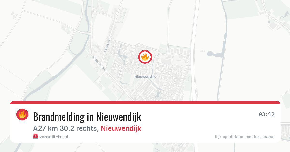 Brandmelding in Nieuwendijk — 28 mei 2026