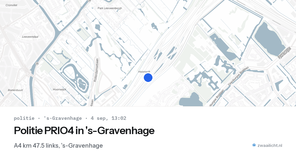 Politie PRIO4 in 's-Gravenhage — 4 sep 2026 | 🚨 Zwaailicht.nl