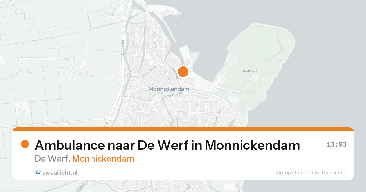 Ambulance naar De Werf in Monnickendam — 7 feb 2026