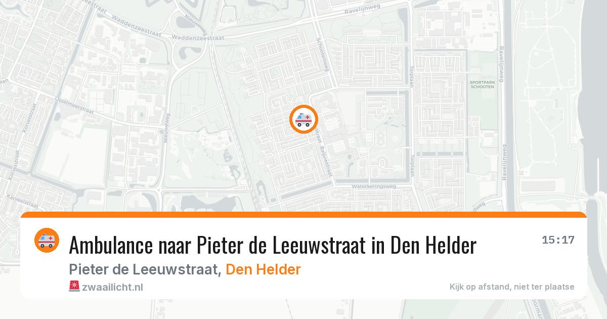 Ambulance naar Pieter de Leeuwstraat in Den Helder — 5 aug 2026