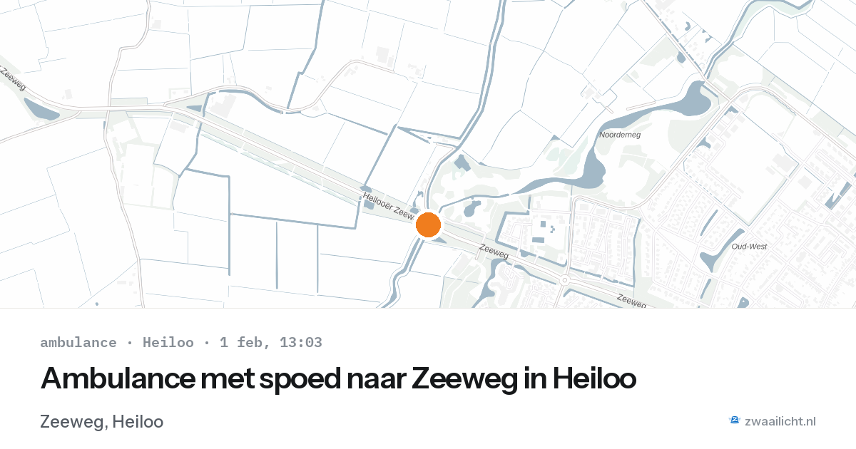 Ambulance met spoed naar Zeeweg in Heiloo — 1 feb 2026