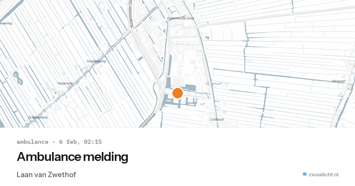 Ambulance melding — 6 feb 2026