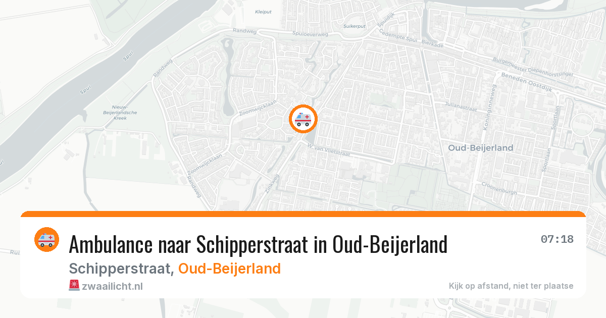 Ambulance naar Schipperstraat in Oud-Beijerland — 17 mei 2026