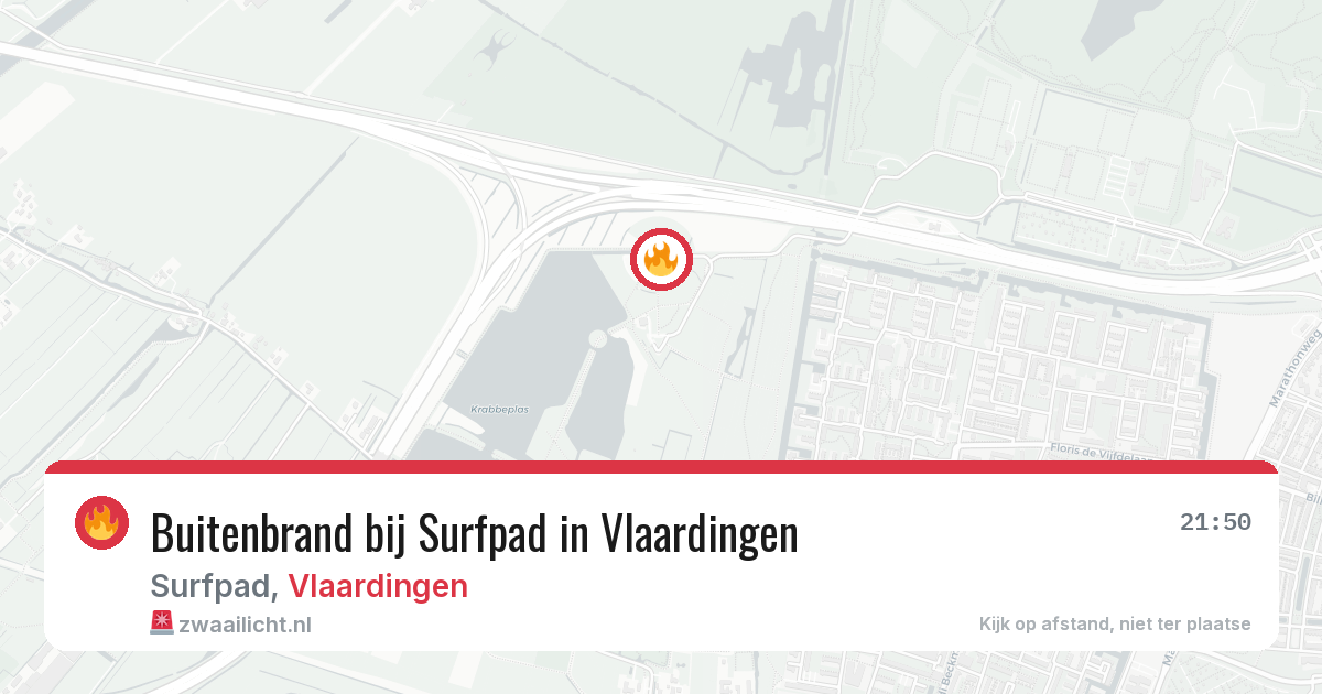 Buitenbrand bij Surfpad in Vlaardingen — 16 jul 2026