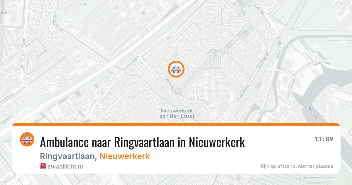 Ambulance naar Ringvaartlaan in Nieuwerkerk — 16 mrt 2026