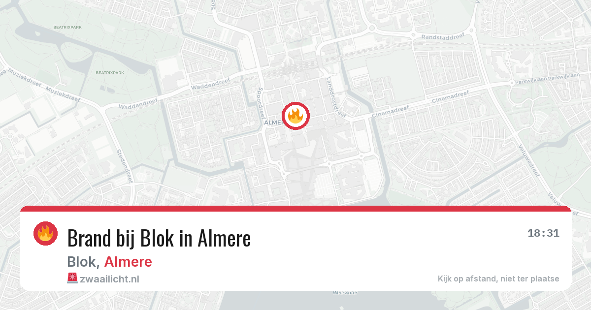Brand bij Blok in Almere — 21 mei 2026
