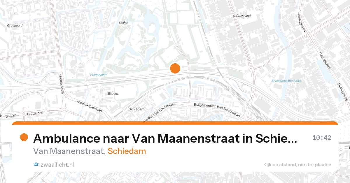 Ambulance naar Van Maanenstraat in Schiedam — 28 aug 2026
