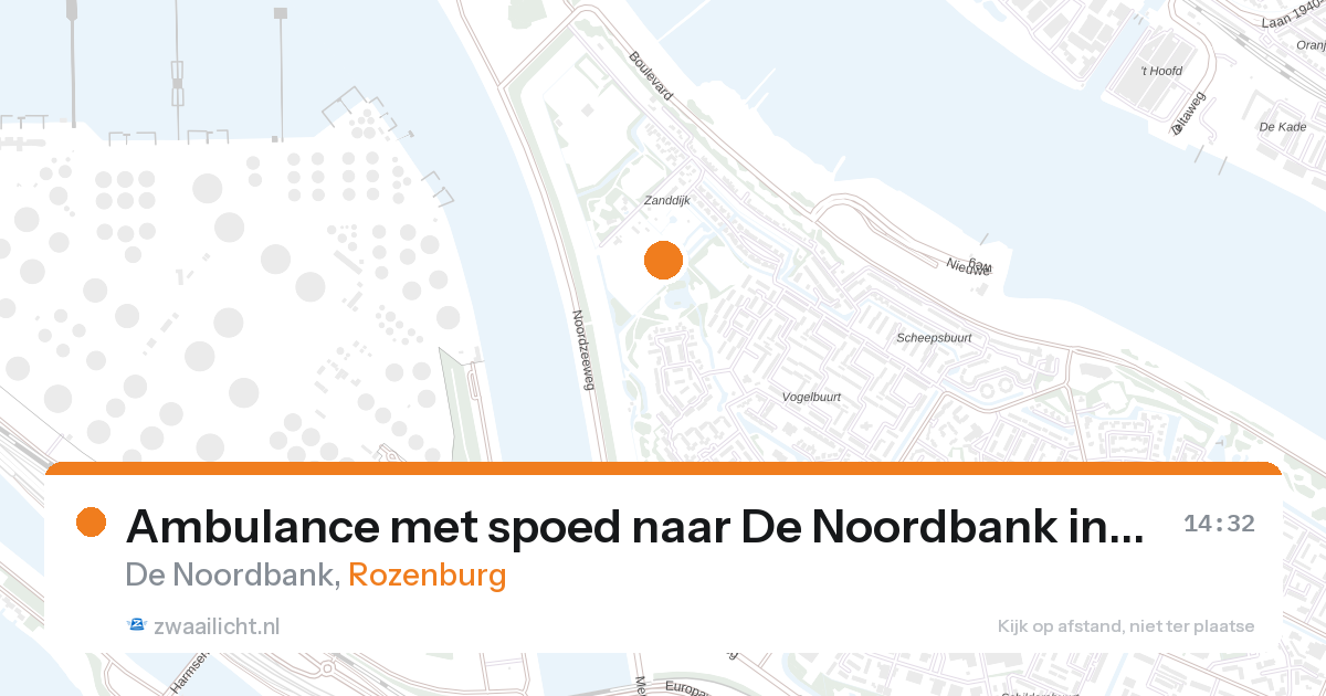Ambulance met spoed naar De Noordbank in Rozenburg — 27 aug 2026