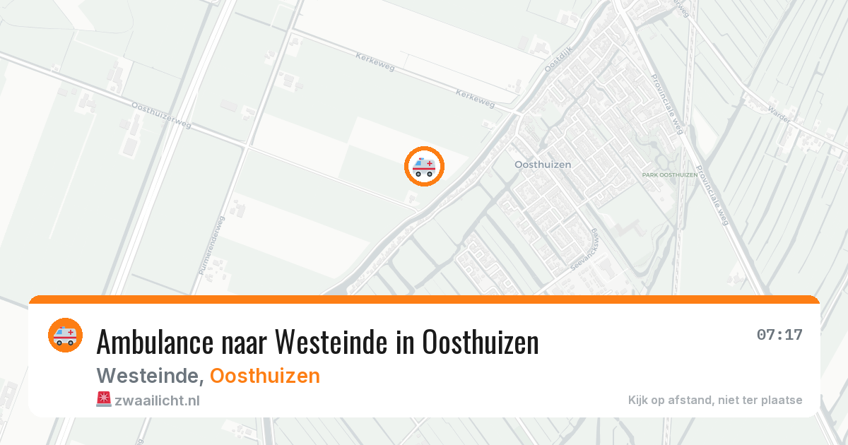 Ambulance naar Westeinde in Oosthuizen — 5 aug 2026