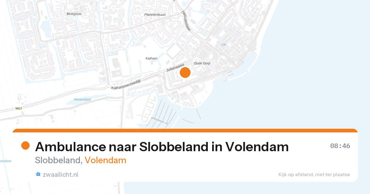 Ambulance naar Slobbeland in Volendam — 11 jun 2026