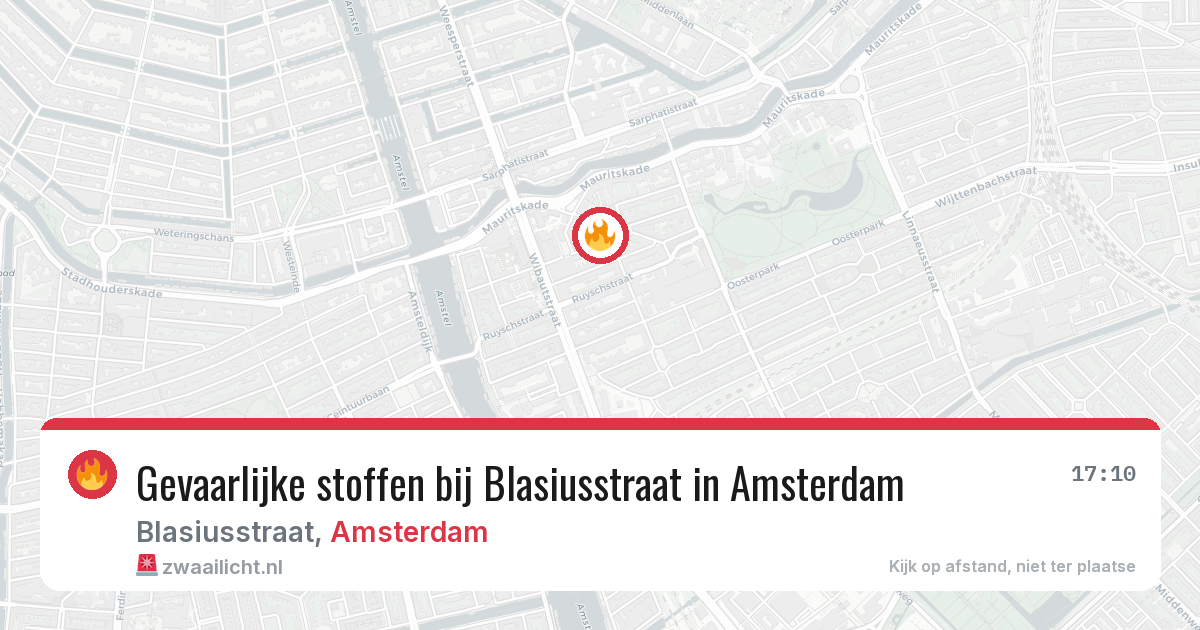 Gevaarlijke stoffen bij Blasiusstraat in Amsterdam — 28 jul 2026