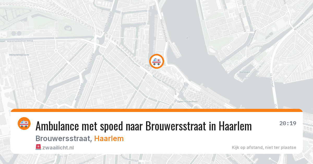Ambulance met spoed naar Brouwersstraat in Haarlem — 29 jan 2026