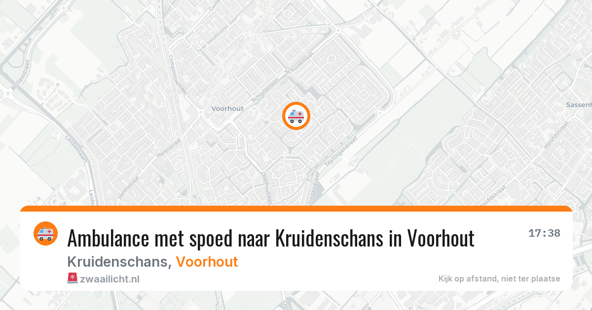 Ambulance met spoed naar Kruidenschans in Voorhout — 25 jun 2026
