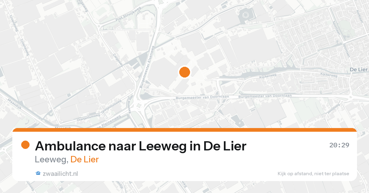 Ambulance naar Leeweg in De Lier — 22 aug 2026