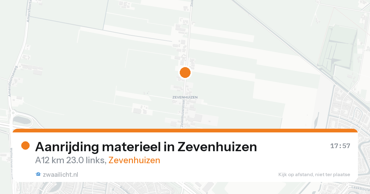 Aanrijding materieel in Zevenhuizen — 30 jan 2026