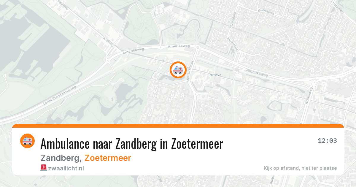 Ambulance naar Zandberg in Zoetermeer — 25 mei 2026