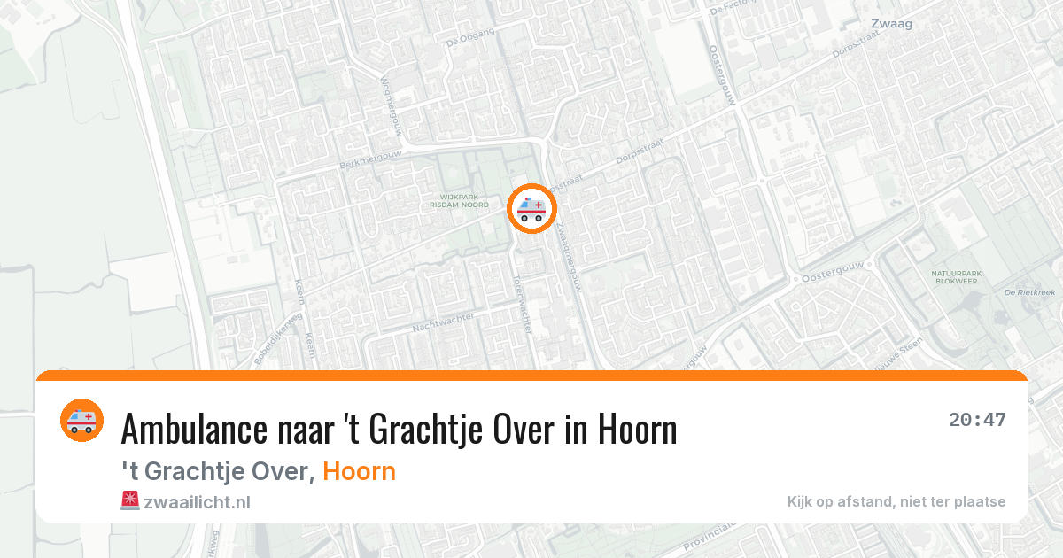 Ambulance naar 't Grachtje Over in Hoorn — 25 jun 2026