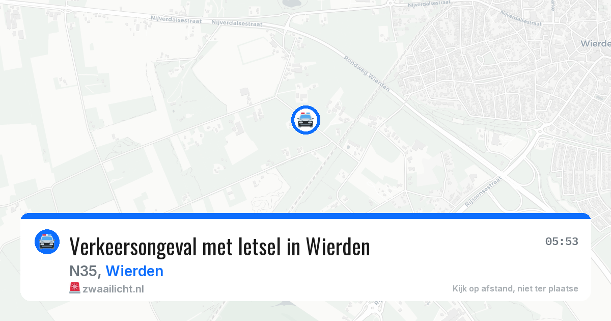 Verkeersongeval met letsel in Wierden — 22 jul 2026