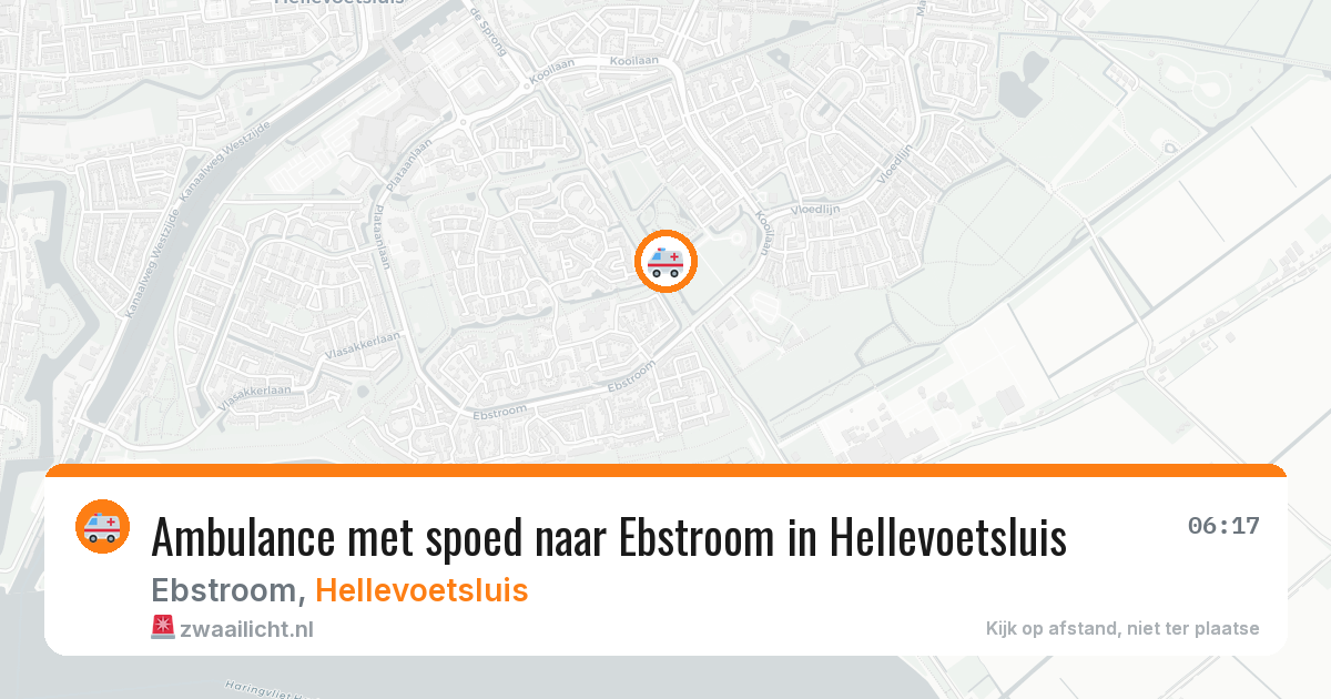 Ambulance met spoed naar Ebstroom in Hellevoetsluis — 10 jun 2026