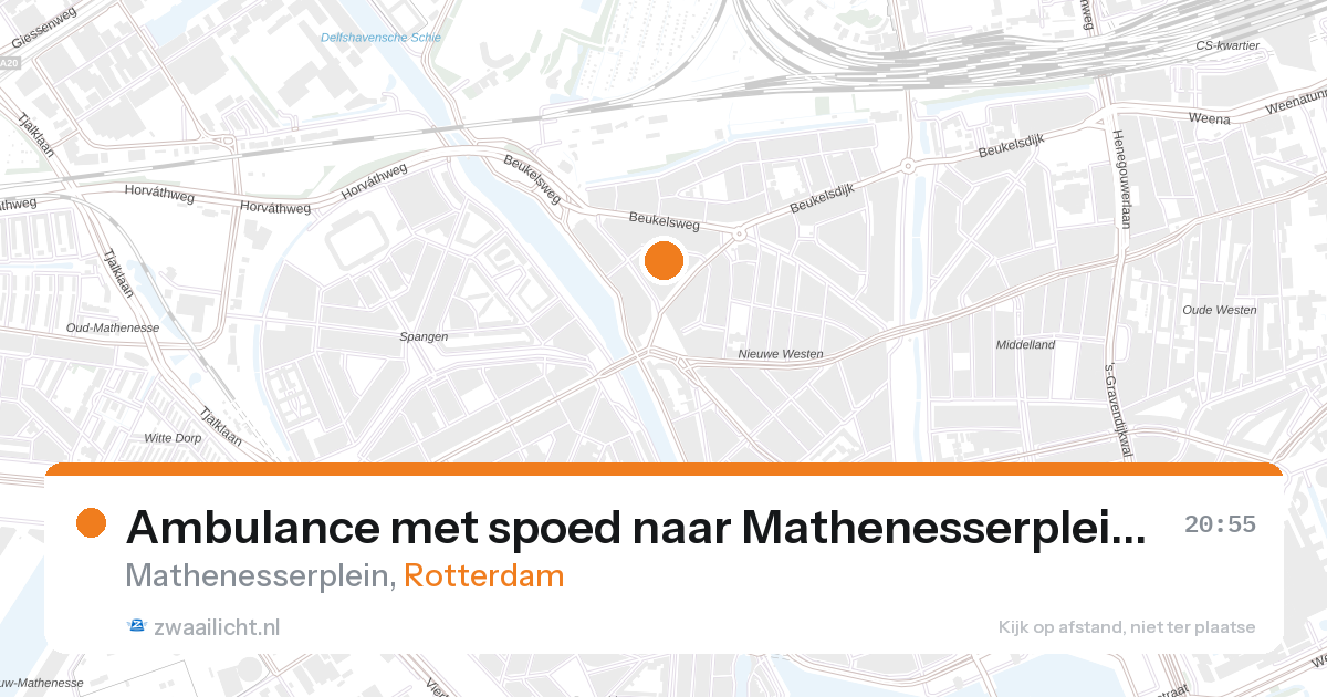 Ambulance met spoed naar Mathenesserplein in Rotterdam — 27 aug 2026