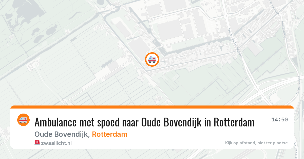 Ambulance met spoed naar Oude Bovendijk in Rotterdam — 12 aug 2026