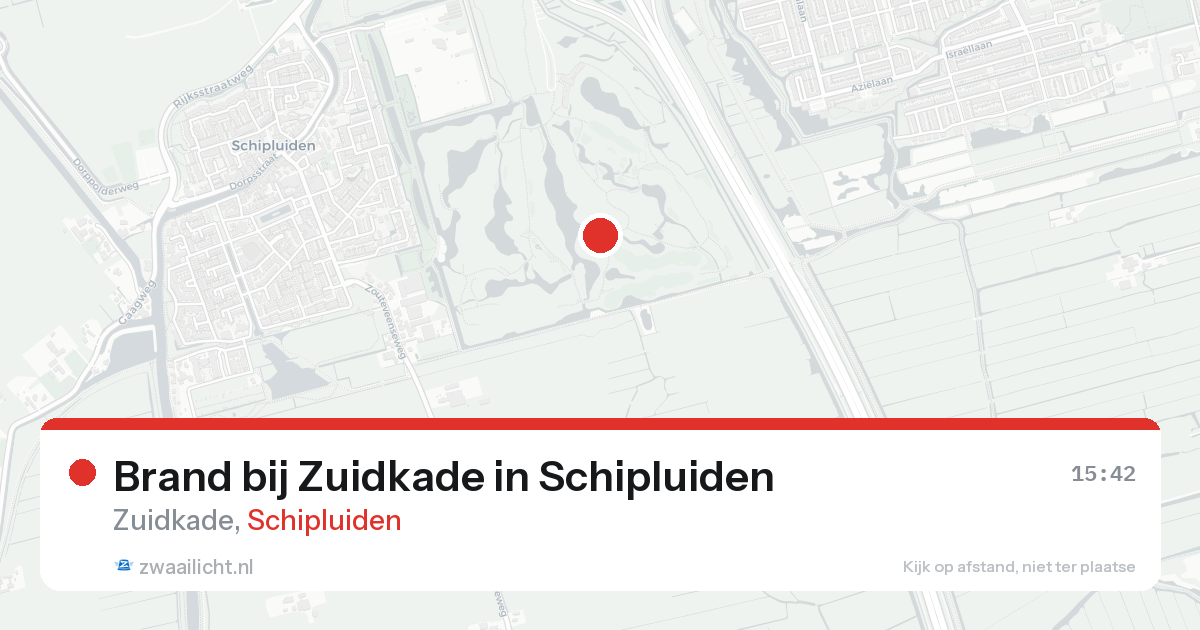 Brand bij Zuidkade in Schipluiden — 15 aug 2026