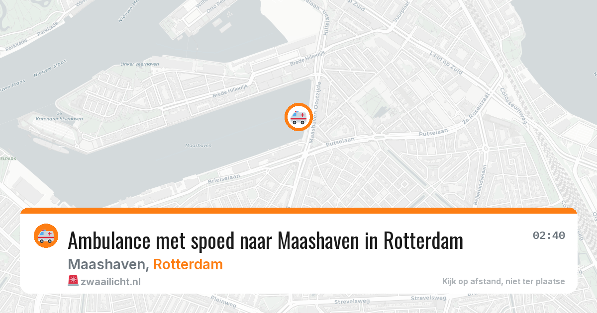 Ambulance met spoed naar Maashaven in Rotterdam — 29 jun 2026