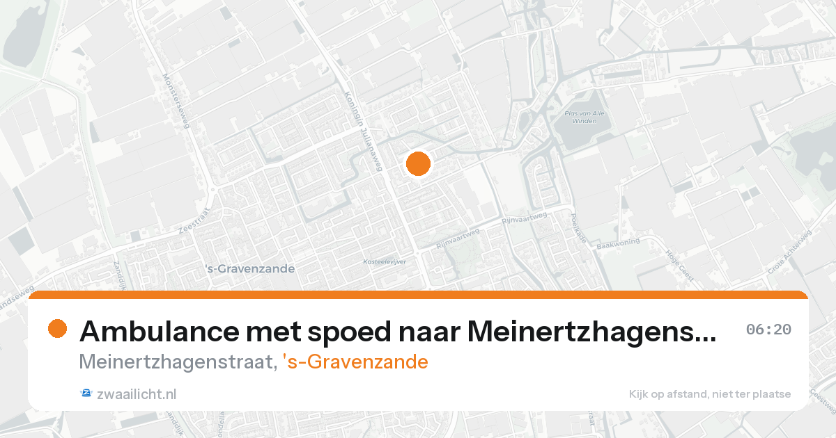 Ambulance met spoed naar Meinertzhagenstraat in 's-Gravenzande — 26 aug 2026