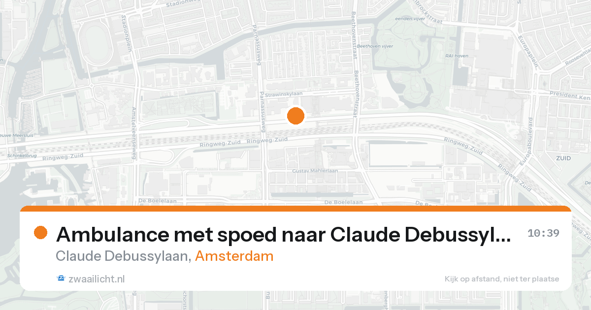 Ambulance met spoed naar Claude Debussylaan in Amsterdam — 21 aug 2026