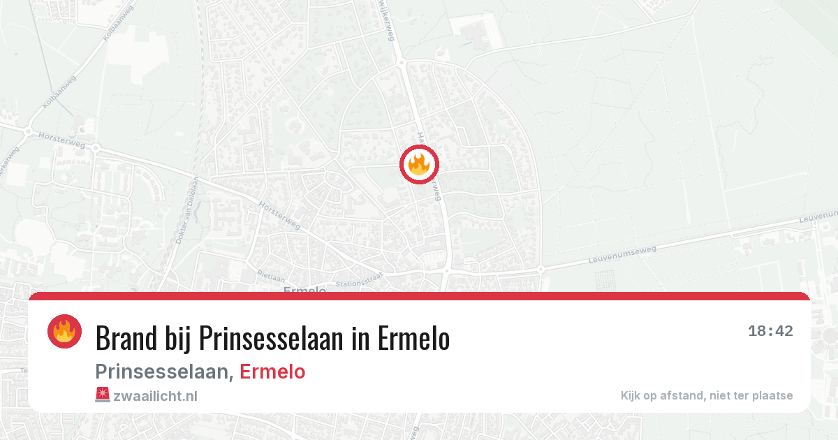 Brand bij Prinsesselaan in Ermelo — 30 mei 2026
