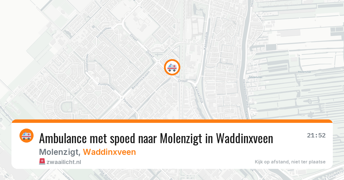 Ambulance met spoed naar Molenzigt in Waddinxveen — 27 jan 2026