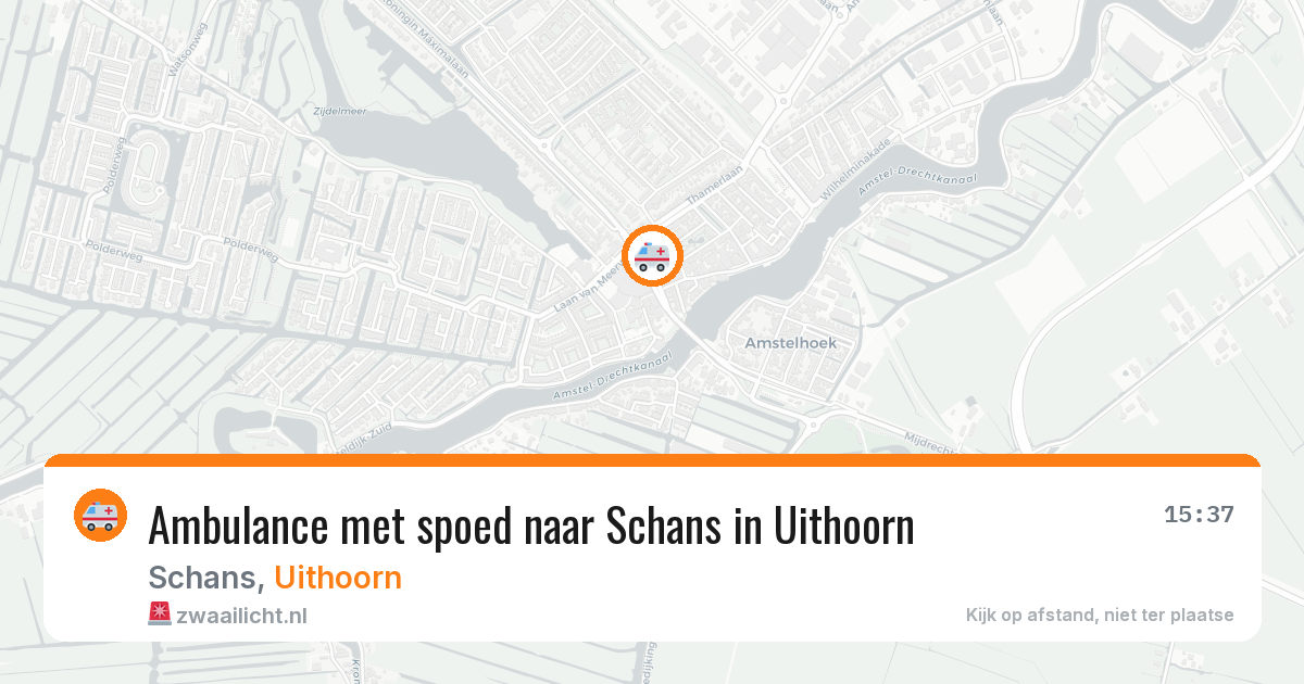 Ambulance met spoed naar Schans in Uithoorn — 5 mei 2026