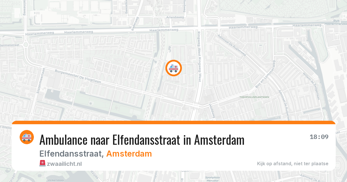 Ambulance naar Elfendansstraat in Amsterdam — 29 jan 2026